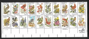 #1953A-2002A MNH Plate block strip of 20