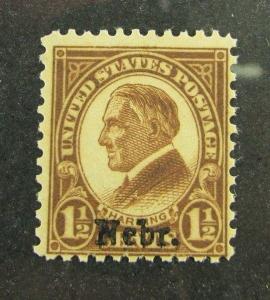 1929 United States SC #670 Nebr overprint MNH stamp