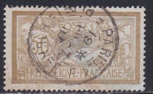 France # 123, Liberty & Peace, Used, 1/3 Cat