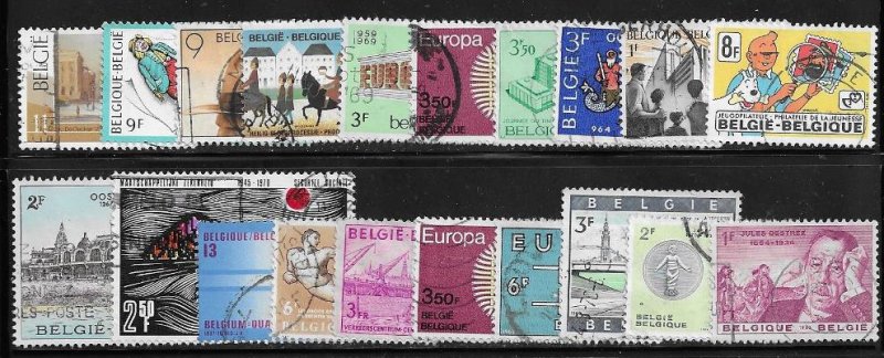 Belgium 20 stamps for a buck. Catalog value ignored - -  13201