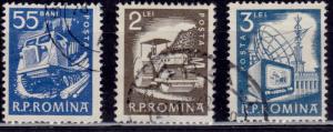 Romania 1960, Industry, sc#1357,1366,1368, used
