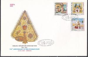 Turkey, Scott cat. 2723-2725. Ottoman Empire issue. First Day Cover. ^