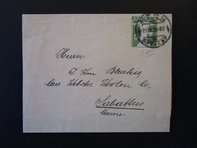 Switzerland 1920 5c Postal Wrapper Used - Z5123