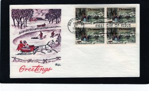 1702 Christmas, FDC blk/4 Bazaar