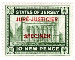 (I.B) Jersey Revenue : Justice 10p (specimen)