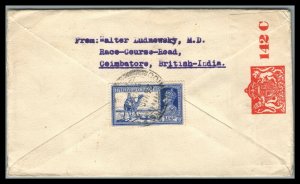 India Interesting Censored 1942 cover from Coimbatore to  Roscoe New York