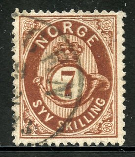 Norway # 21, Used. CV $ 65.00    (109)