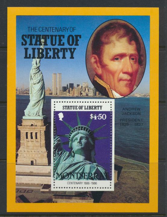 Montserrat    SG  MS709 - 3 sheets  SC# 636-638 Statue of Liberty  1986