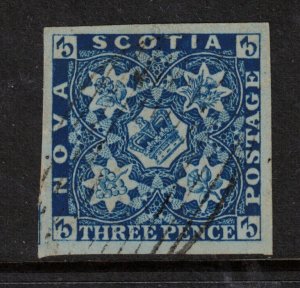 Nova Scotia #2 Extra Fine Used With Light Cancel - Small Marginal Tear At Left 