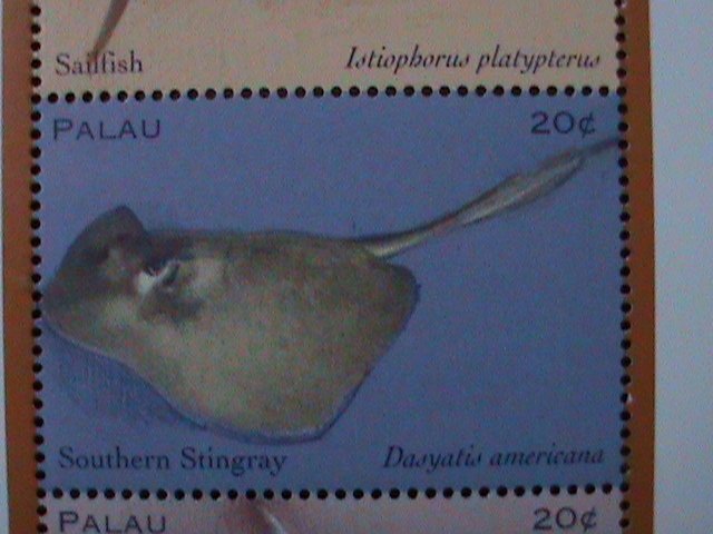 ​PALAU-1969  TROPICAL MARINELOVELY  FISHES OF ATLANTIC OCEAN -MNH SHEET  VF