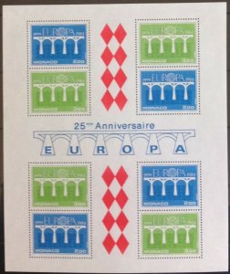 MONACO  EUROPA SHEET 1984 SGMS1650   CAT £40