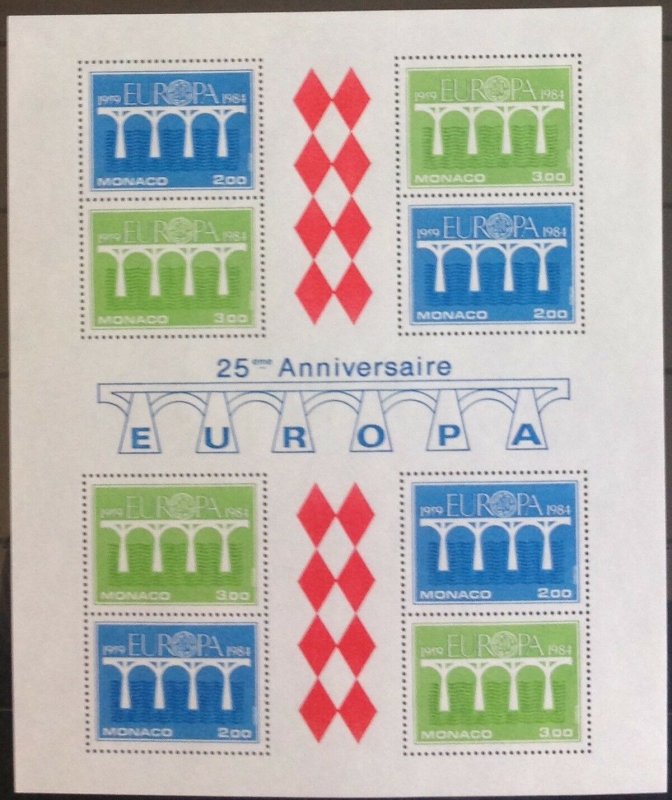 MONACO  EUROPA SHEET 1984 SGMS1650   CAT £40