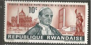 RWANDA, 1966, MNH 10c, Pope Paul VI Scott 147