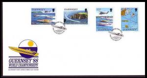 Guernsey World Offshore Powerboat Championships FDC SG#429-432