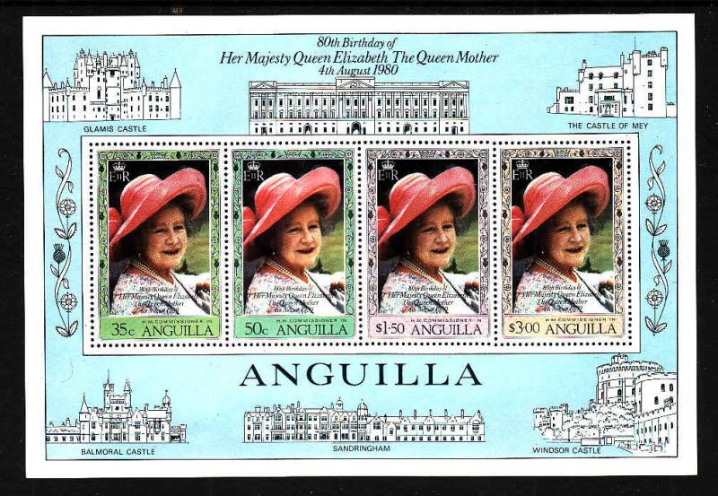 Anguilla-Sc#397a-unused NH sheet-Queen Mother-1980-