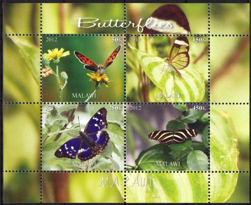 Malawi 2012 Butterflies (6) MNH Cinderella !