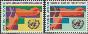 United Nations-New York, #164-165  Unused  From 1967