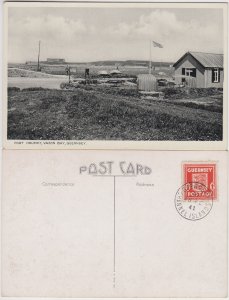 Guernsey 1941 1d  Arms on picture postcard, First Day of Issue 18.FE.41