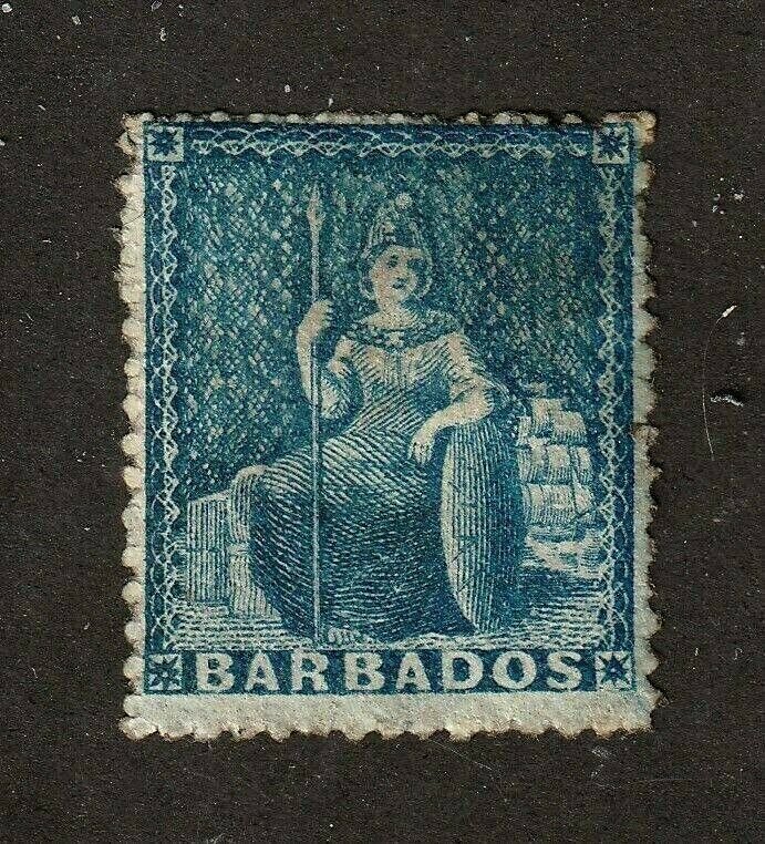 Barbados stamp #25 MH OG, 1870, perf.15,  CV $2750.00