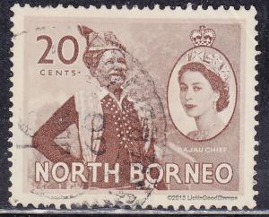 North Borneo 269 USED 1954 Bajau Chief