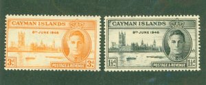 CAYMAN ISLANDS 112-3 MNH BIN $0.80