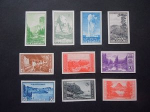 #756-765 1935 National Park Issues Imperforated  MNH NGAI VF DS6