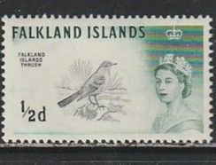 1966 Falkland Islands - Sc 128a - MNH VF - 1 single - Falkland Islands Thrush