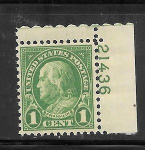 #632 MNH Plate # Single