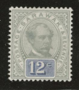 SARAWAK Scott 16 MH* 1888 Brooke stamp w/o wmk CV $11