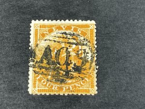 NEVIS # 15-USED--ORANGE--1876