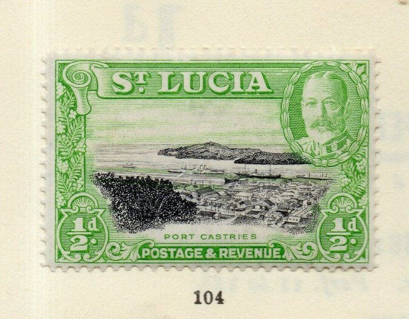 St Lucia 1930s Early Issue Fine Mint Hinged 1/2d. NW-170497 