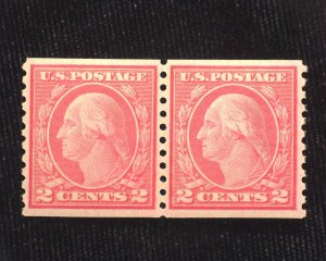 HS&C: Scott #492 Outstanding horizontal pair. Mint XF/S NH US Stamp