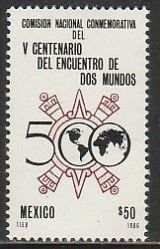 MEXICO 1457, NATIONAL COMMITTEE 500th ANNIV DISCOVERY OF AMER. MINT, NH. VF.