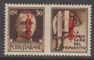 ITALY RSI n.56/I War Prop. cv 3600$ Orange Red overpr. MNH** Signed CHIAVARELLO