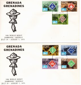 Grenada Grenadines 1975 Sc 83-89 FDC set of 2