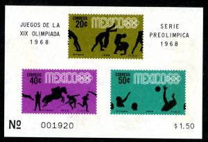 MEXICO 992a MNH SCV $7.00 BIN 4.25 OLYMPICS