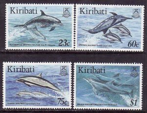 Kiribati-Sc#675-8- id9-unused NH set-Marine Life-Dolphins-1996-please note t