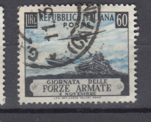 J43989 JL Stamps 1952 italy hv of set used #615 military