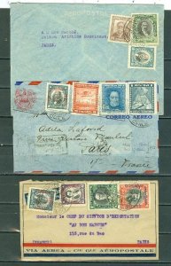 CHILE 1931/33/35 LOT of (3) AIRMAIL COVERS