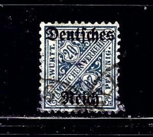 Ger States-Wurttemberg O179a Used 1920 issue. wmk 192 couple sh perfs 