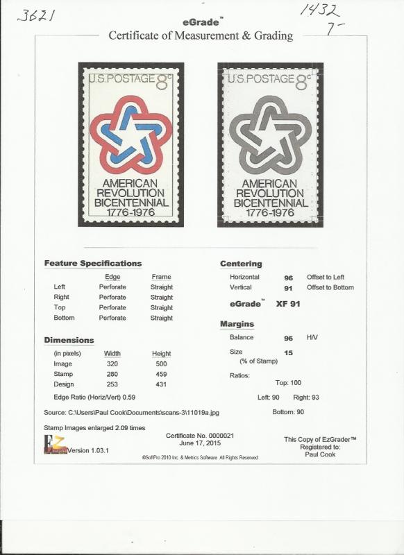 # 1432 MINT NEVER HINGED AMERICAN REVOLUTION BICENTENNIAL...