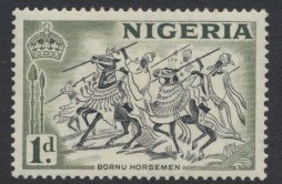 Nigeria  SG 70a SC# 81 MH QEII 1953 Die 1a  Bornu Horsemen please see scan