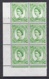 S118 7d Wilding Cylinder 1 dot cyl block missing phos perf F/L UNMOUNTED MINT