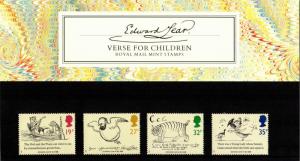 PRESENTATION PACK PP167 1988 - EDWARD LEAR (printed no.193)