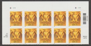 U.S. Scott #3471 Eagle 55-Cent Stamps - Mint NH Plate Block of 10