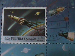 ​FUJEIRA-AIRMAIL-1972- SPACE ACHEVEMENTS- CTO S/S-VF-FANCY POSTAL CANCEL