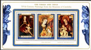 PENRHYN ISLAND  129A MNH S/S SCV  $2.40 BIN $1.50 RELIGION