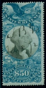 US #R131 $50.00 Documentary, used, scarce stamp, Scott $1,200.00