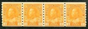 Canada #126 Mint VF NH strip 4