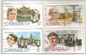 Canada Scott 879-882 Used  Feminist stamp set